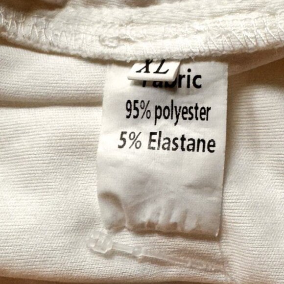 White Ruching Bodycon Corset Inspired Bodice Very Flattering Cocktail Dress XL - Picture 5 of 9